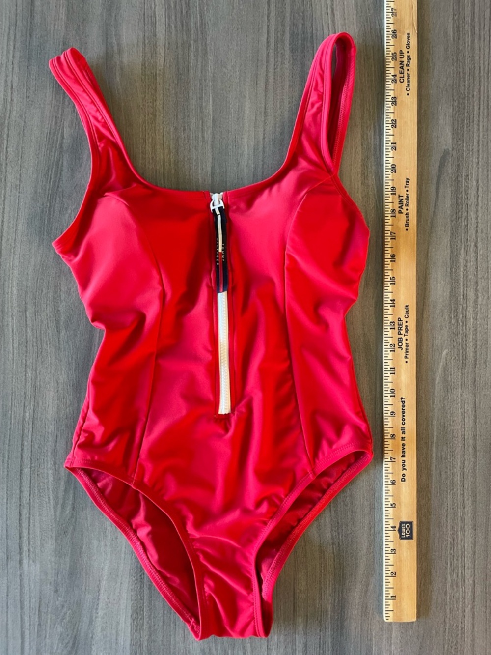 Tommy Hilfiger Red One Piece Swimsuit Zip Front NWT Small - Picture 3 of 7